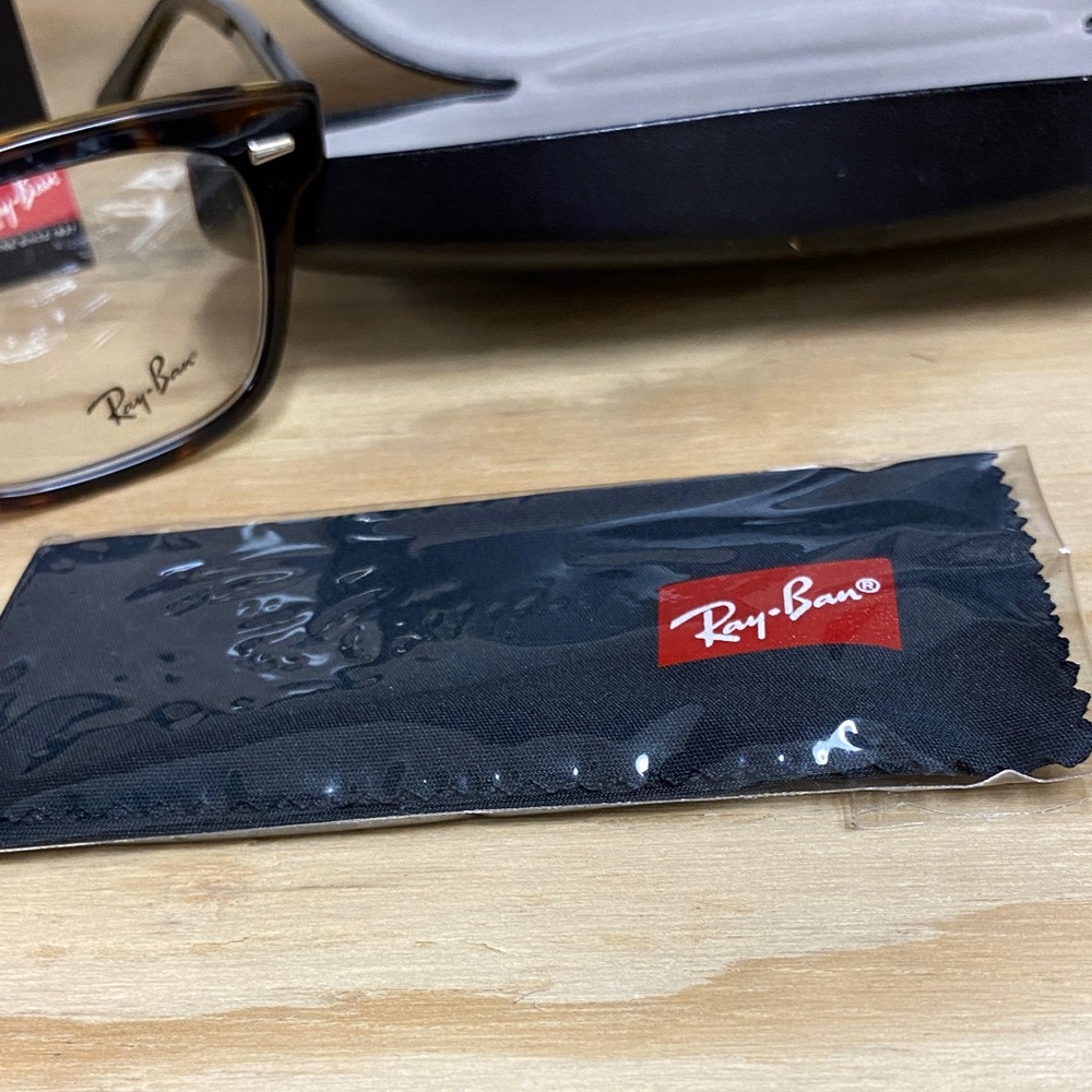 Ray-Ban Men's Tortoiseshell Rectangular Eyeglasses - image 3